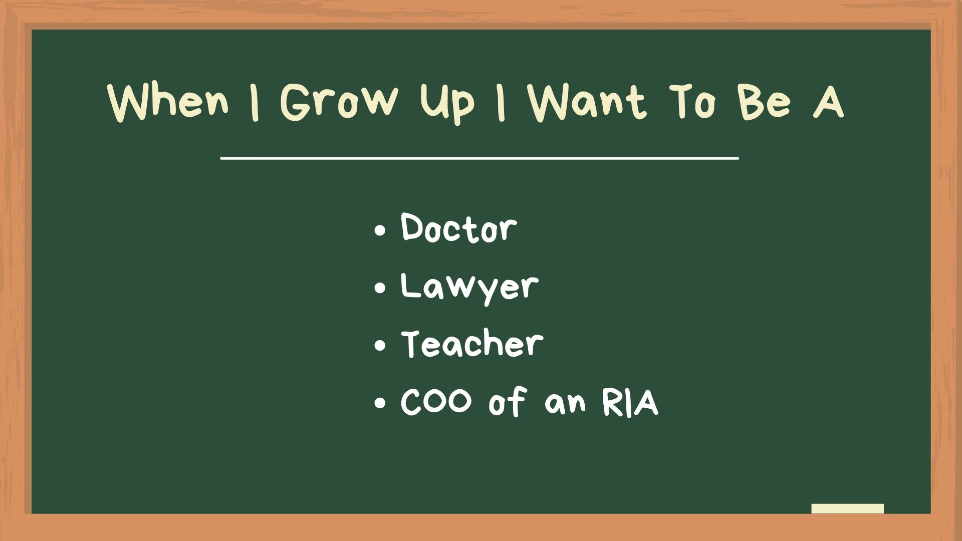 Hey Kids! This Is Why You  Want To Be An RIA COO